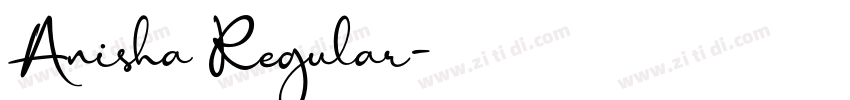 Anisha Regular字体转换